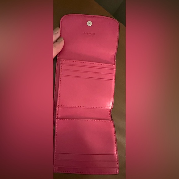 Coach Pink and Brown Women's Wallet - Picture 6 of 12